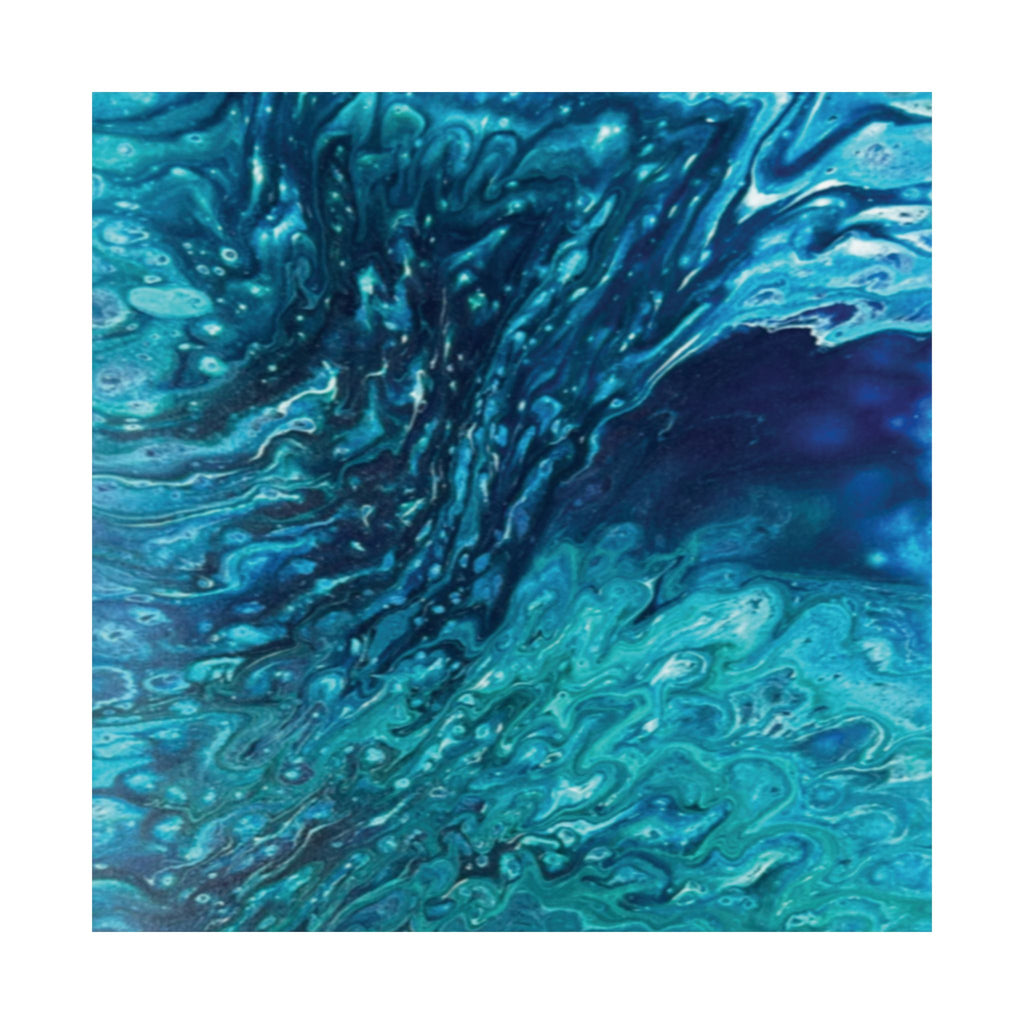 Ocean Abyss Matte Poster Abstract Teal Blue Wall Art