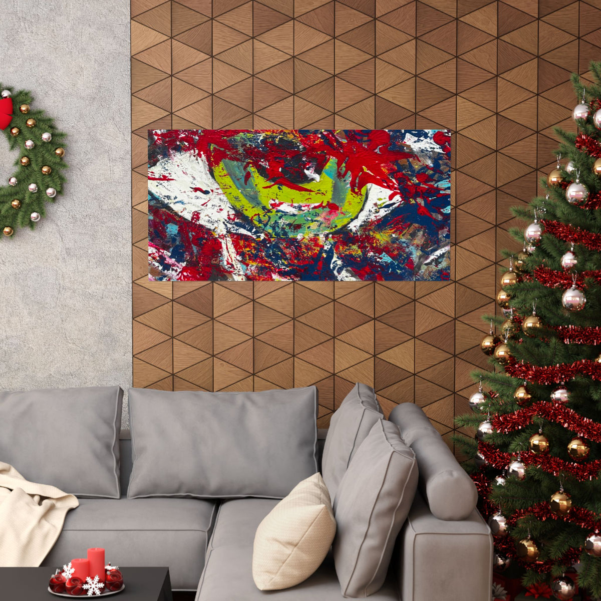 Abstract Color Splash Matte Poster EYE Horizontal Art Print