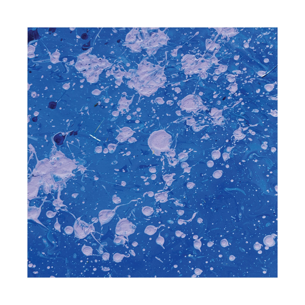 Abstract Blue Paint Splatter Matte Poster Dots Vertical Modern Wall Art