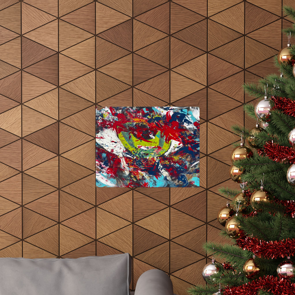 Abstract Color Splash Matte Poster EYE Horizontal Art Print