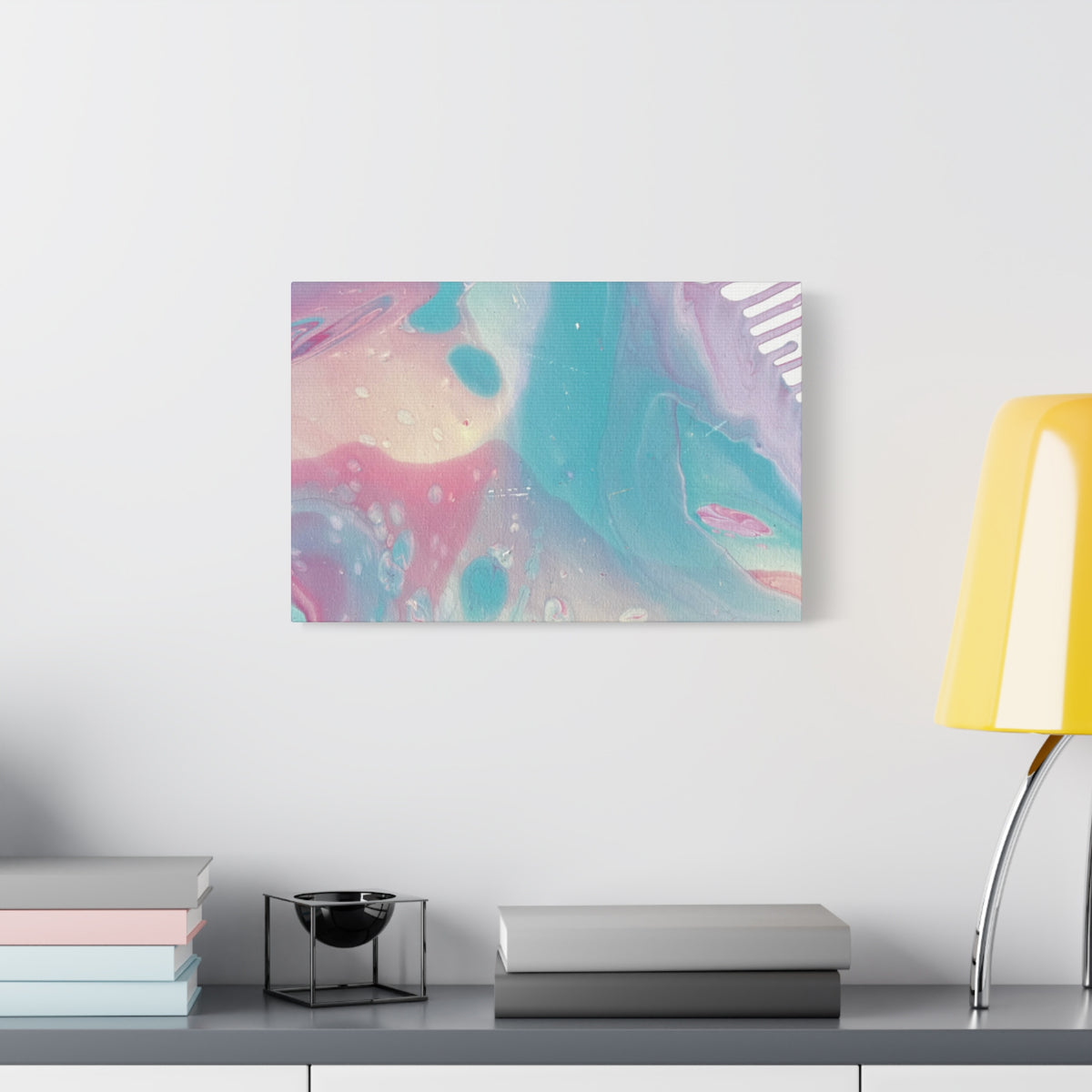Pastel Fluid Animal Canvas Print Abstract Acrylic Pour Wall Art