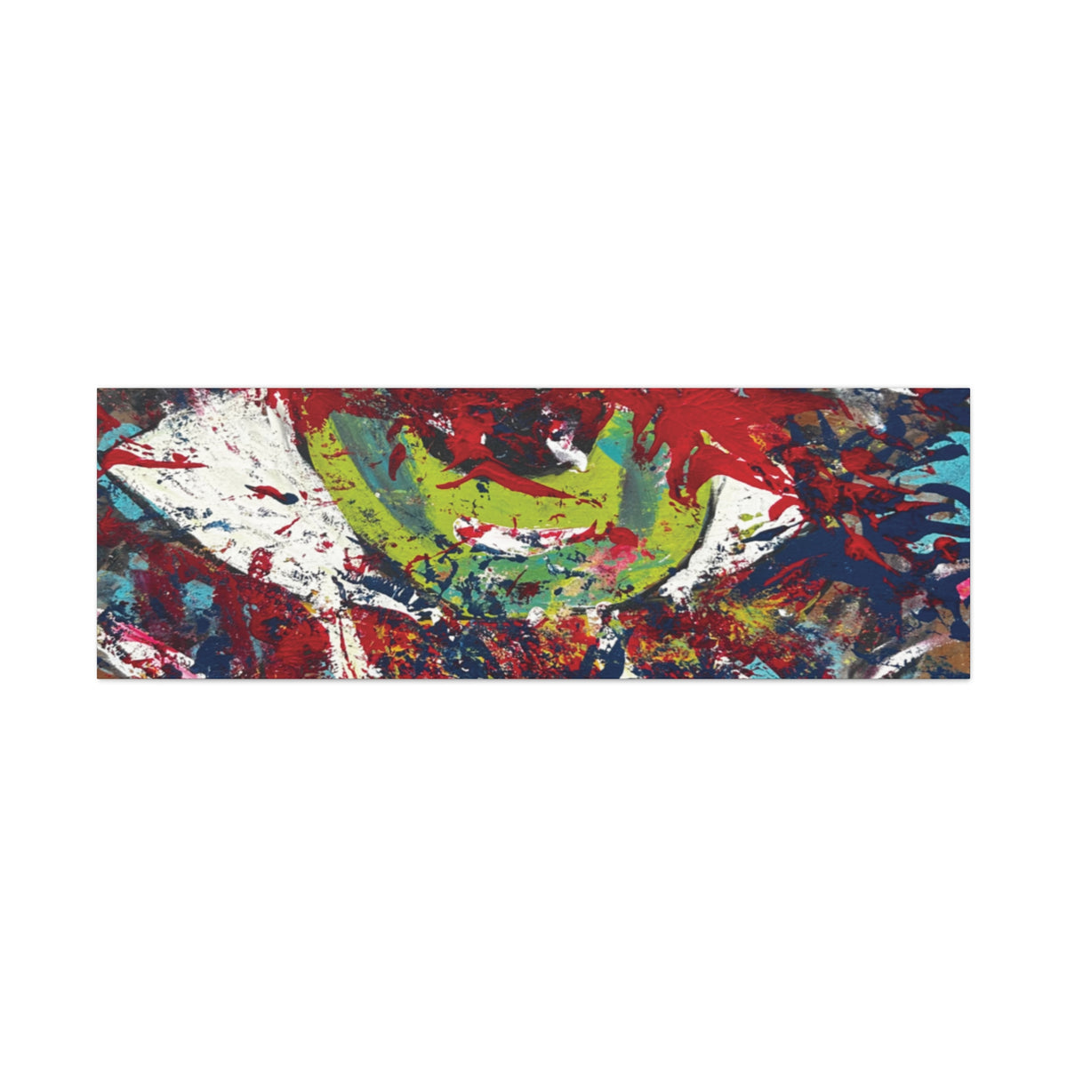 Abstract Burst Matte Canvas Print Eye Colorful Modern Wall Art, Stretched 1.25"