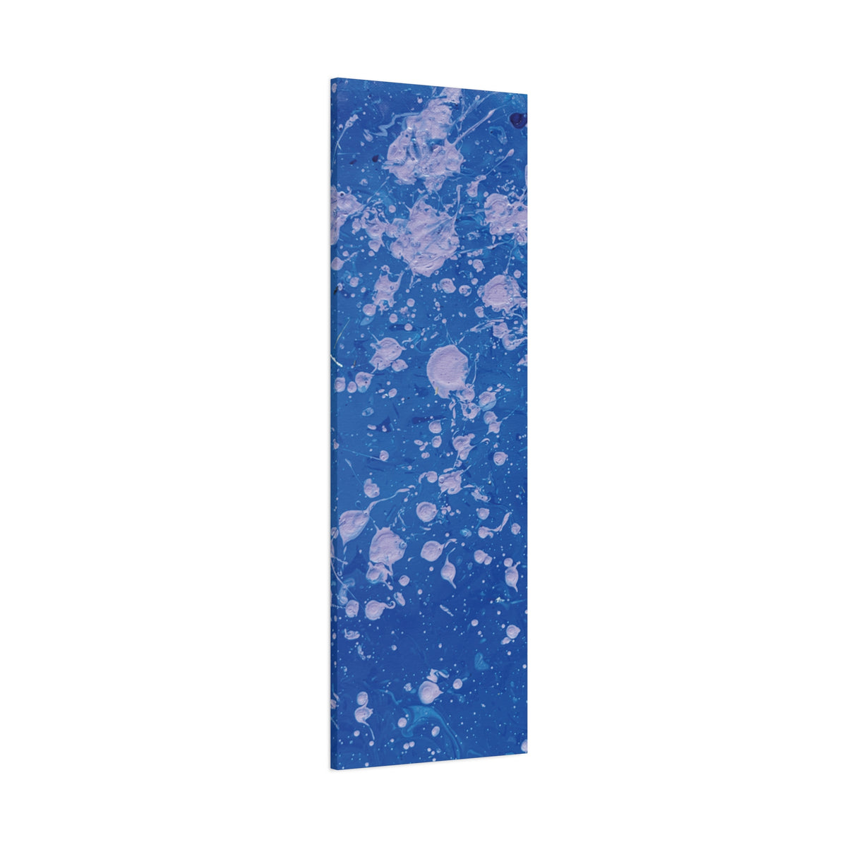Blue Abstract Splatter Canvas Print  Dots (Matte Stretched 1.25")