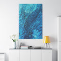 Blue Ocean Abstract Canvas Print Matte Stretched Wall Art