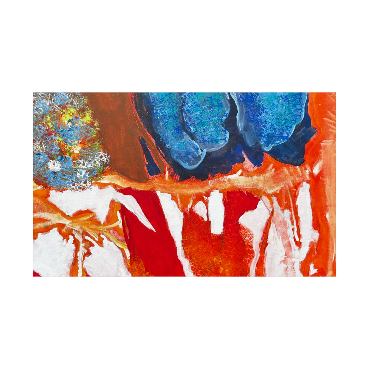 Abstract Color Splash Matte Poster Vibrant Horizontal Modern Wall Art