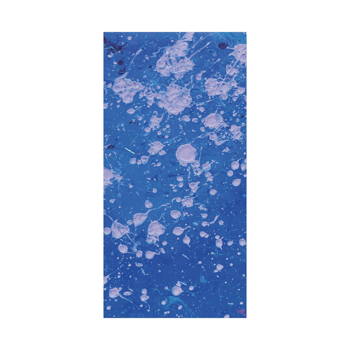 Blue Abstract Splatter Canvas Print  Dots (Matte Stretched 1.25")