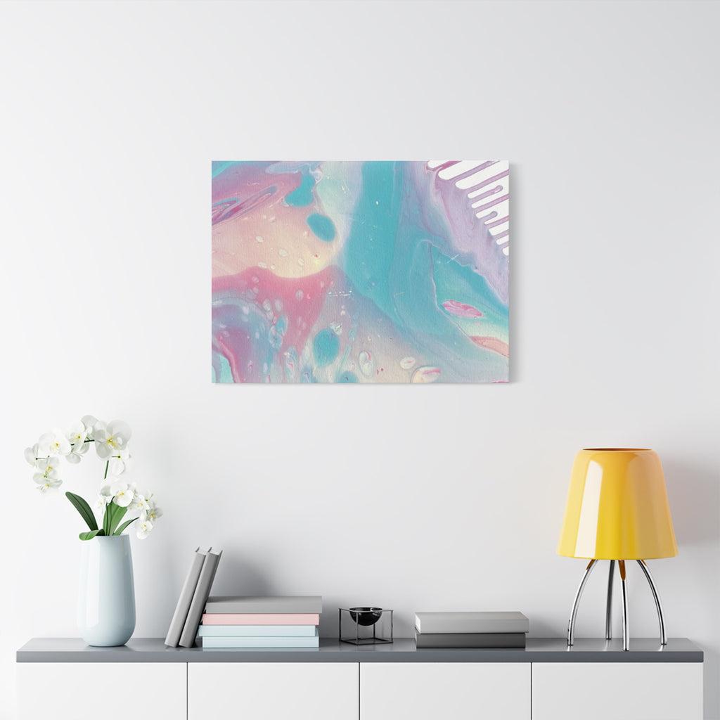 Pastel Fluid Animal Canvas Print Abstract Acrylic Pour Wall Art