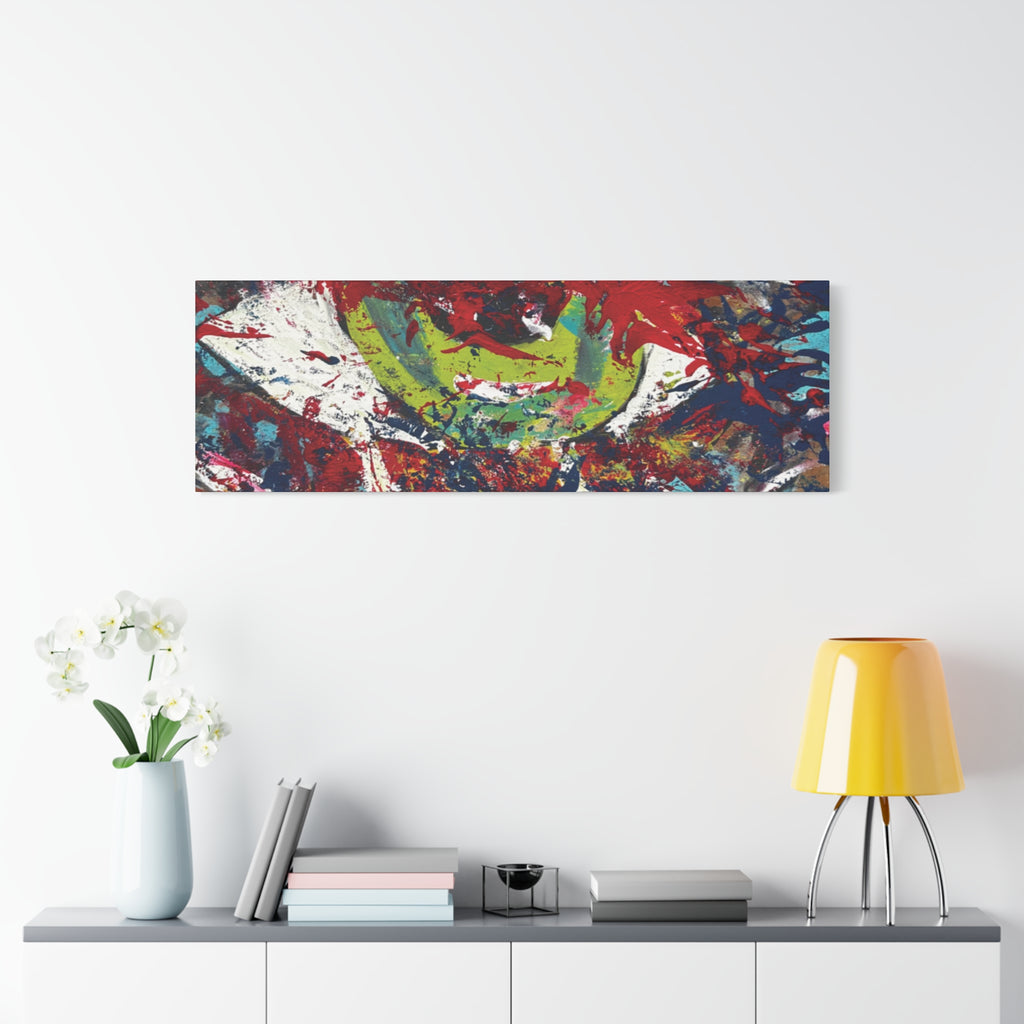 Abstract Burst Matte Canvas Print Eye Colorful Modern Wall Art, Stretched 1.25"
