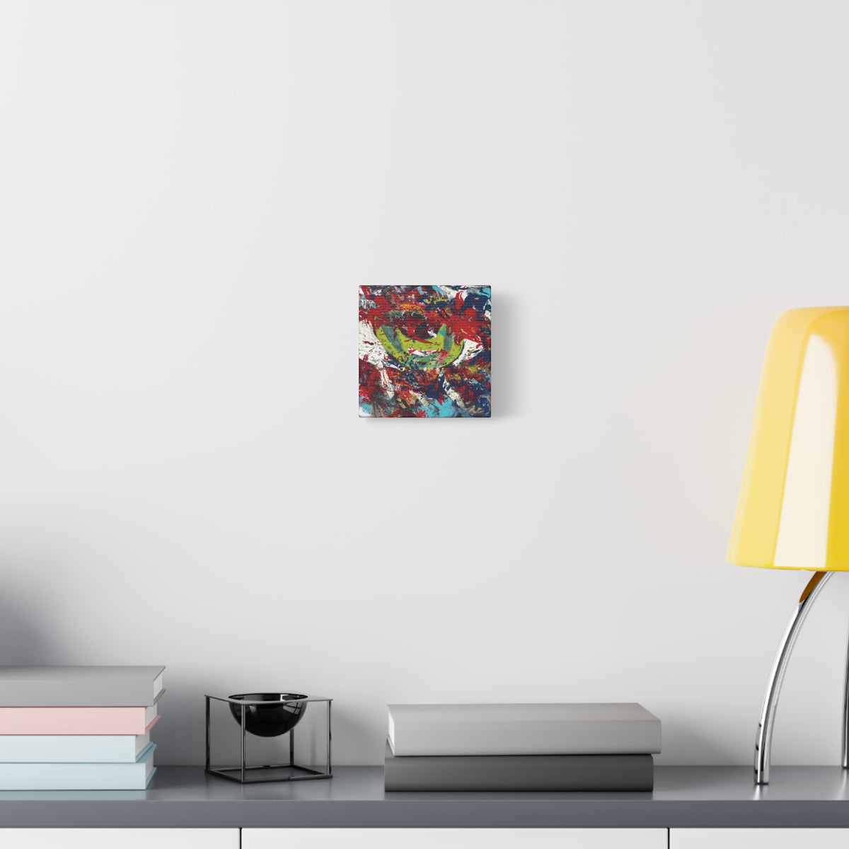 Abstract Burst Matte Canvas Print Eye Colorful Modern Wall Art, Stretched 1.25"