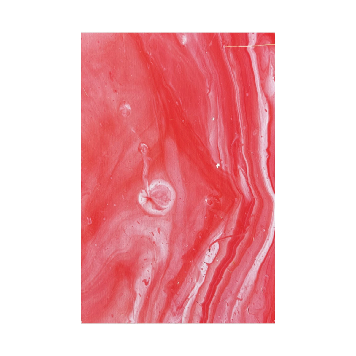Red Marble 'Mars' Matte Canvas Print Stretched Abstract Wall Art