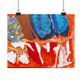 Abstract Color Splash Matte Poster Vibrant Horizontal Modern Wall Art