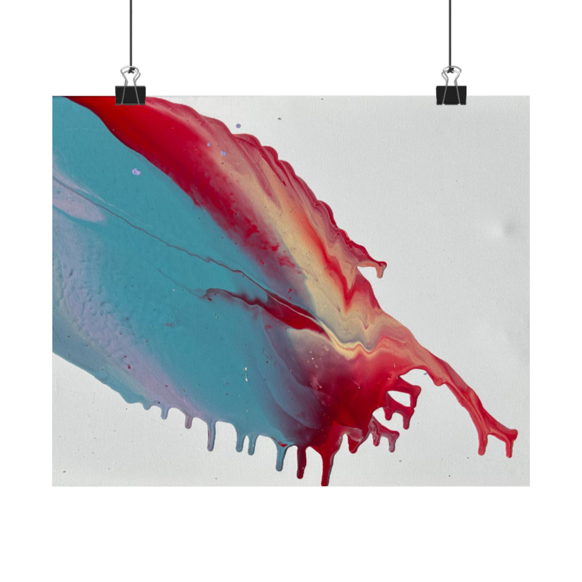 Abstract Paint Splash Matte Horizontal Poster Ceiling Colorful Fluid Art Wall Print