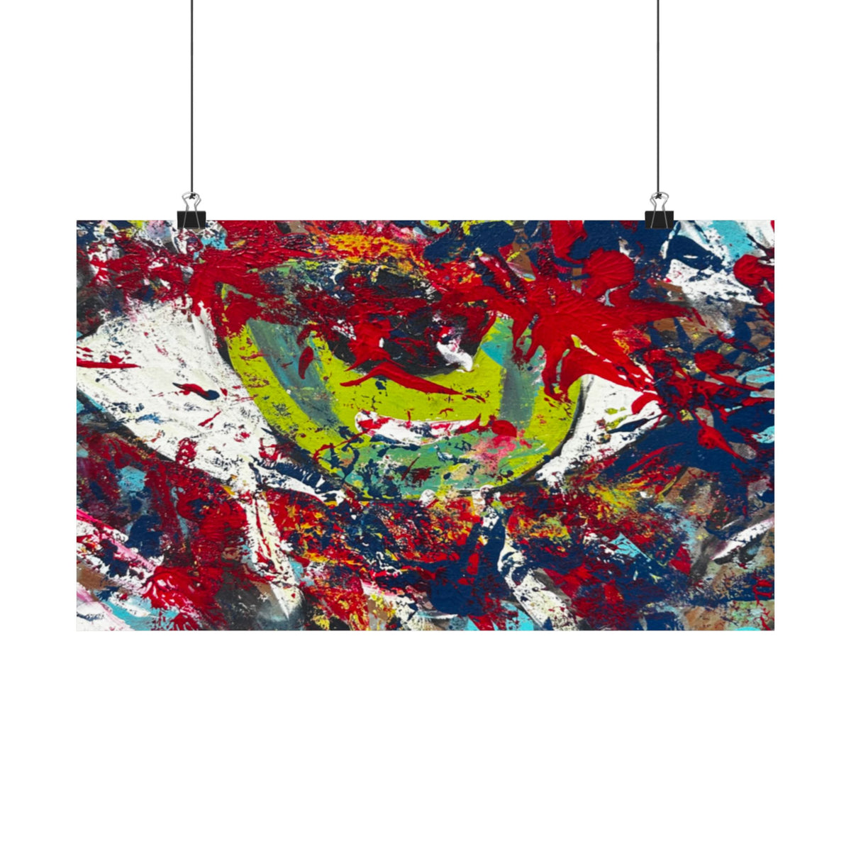 Abstract Color Splash Matte Poster EYE Horizontal Art Print