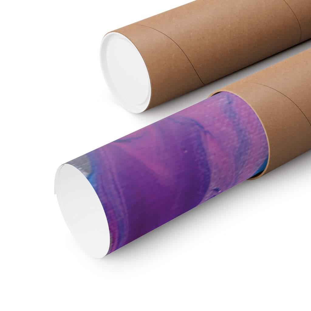 Wave Abstract Purple Fluid Art Matte Poster