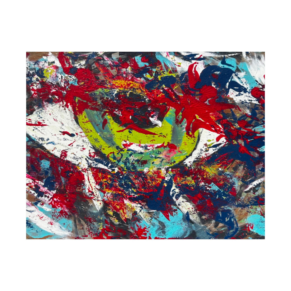 Abstract Color Splash Matte Poster EYE Horizontal Art Print