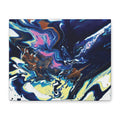 Change Abstract Blue Fluid Art Matte Canvas Print (Stretched Wall Art)