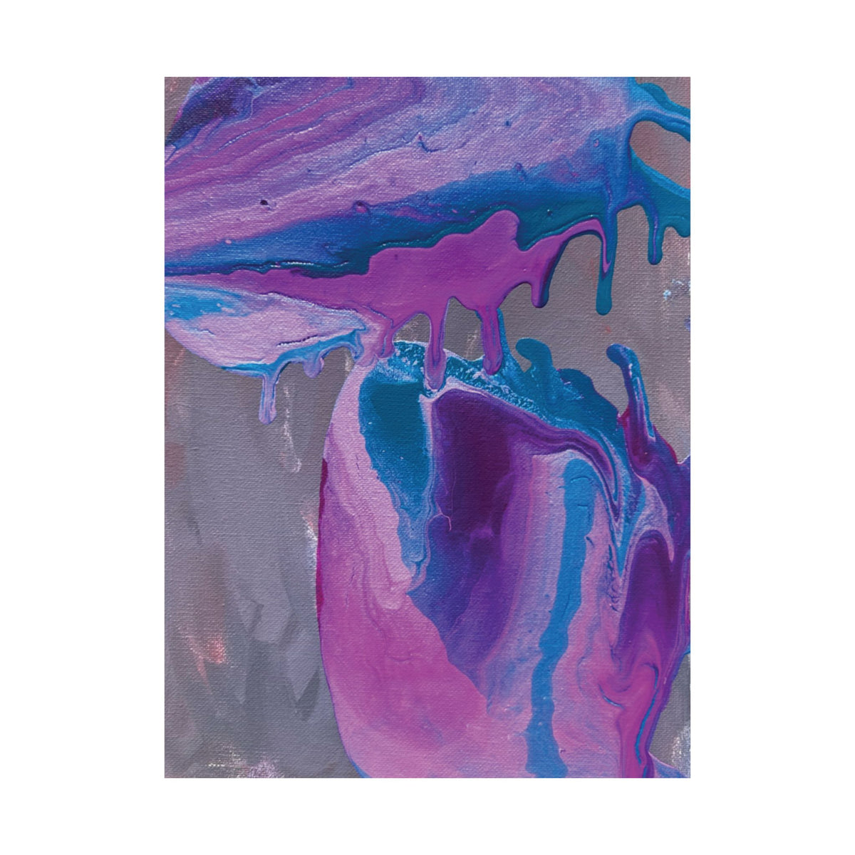 Wave Abstract Purple Fluid Art Matte Poster
