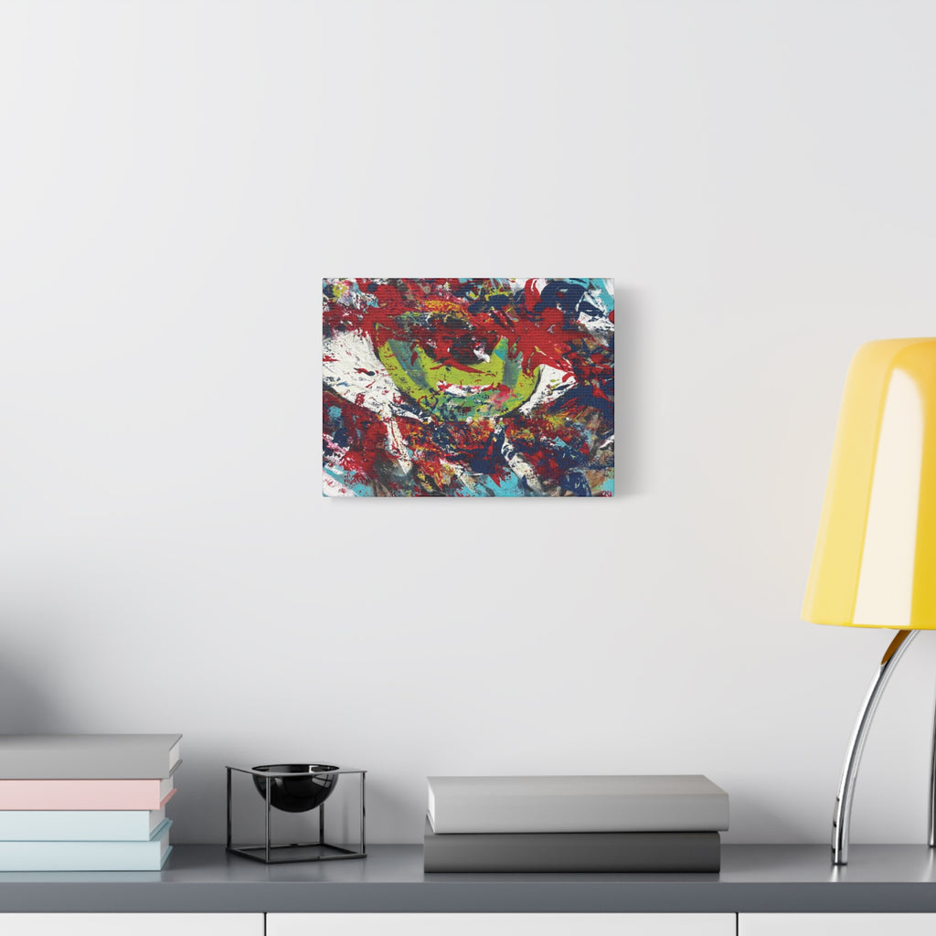 Abstract Burst Matte Canvas Print Eye Colorful Modern Wall Art, Stretched 1.25"
