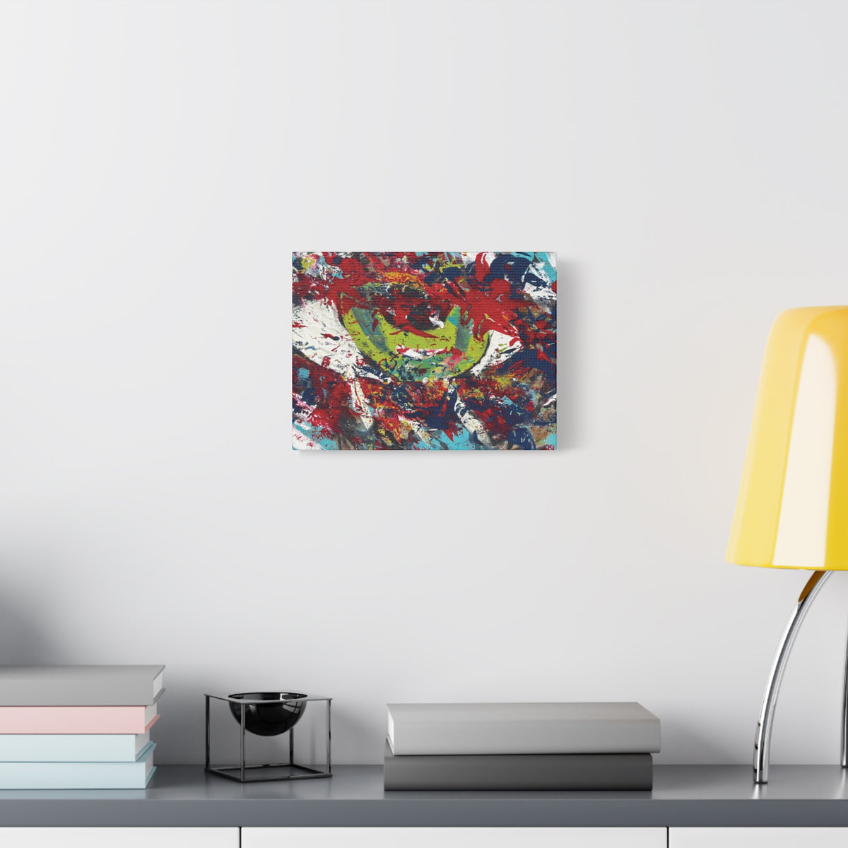 Abstract Burst Matte Canvas Print Eye Colorful Modern Wall Art, Stretched 1.25"