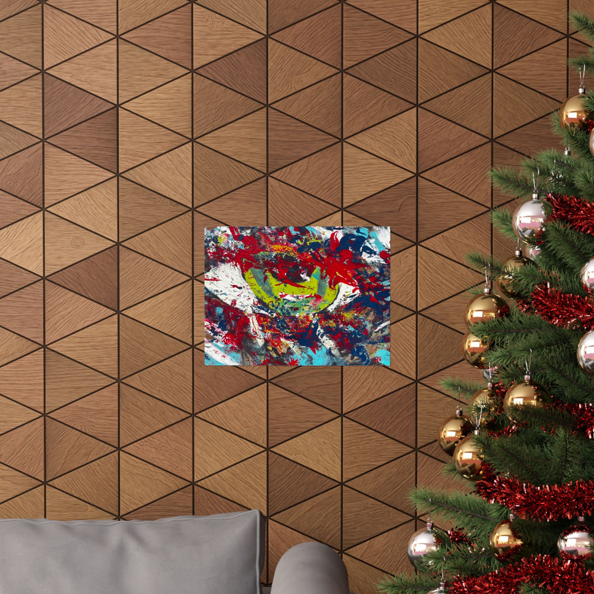 Abstract Color Splash Matte Poster EYE Horizontal Art Print