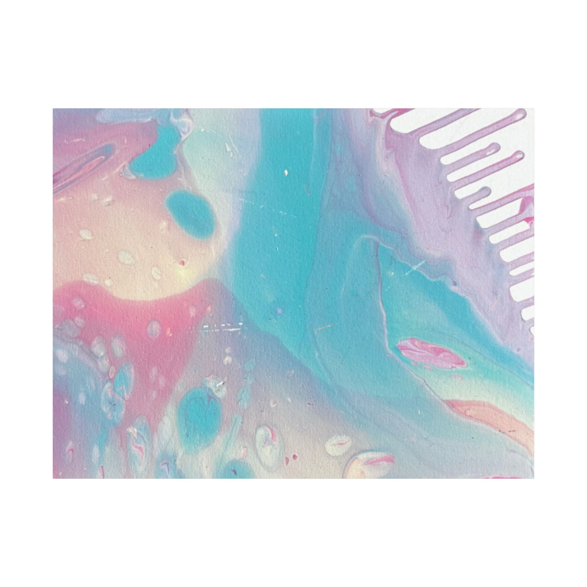 Abstract Pastel Ocean Matte Horizontal Poster Animal Calming Nursery & Bedroom Wall Art