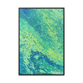 Moss 2 Abstract Ocean Fluid Art Matte Canvas Framed Wall Art