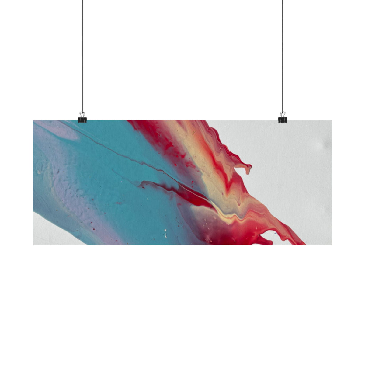Abstract Paint Splash Matte Horizontal Poster Ceiling Colorful Fluid Art Wall Print