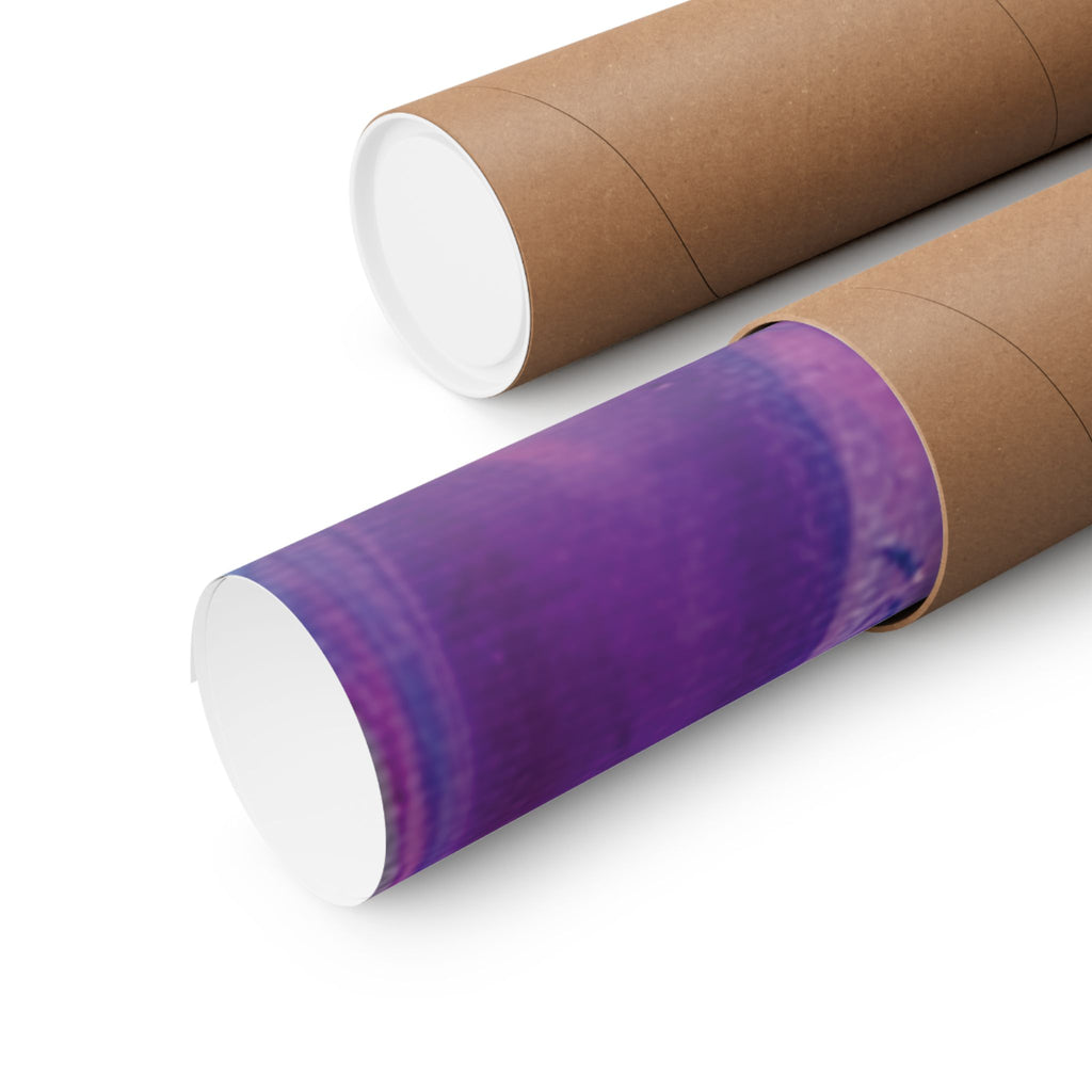 Wave Abstract Purple Fluid Art Matte Poster
