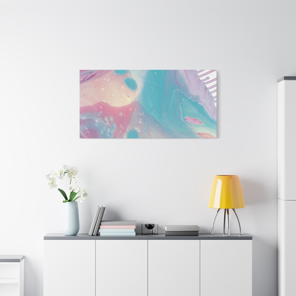 Pastel Fluid Animal Canvas Print Abstract Acrylic Pour Wall Art