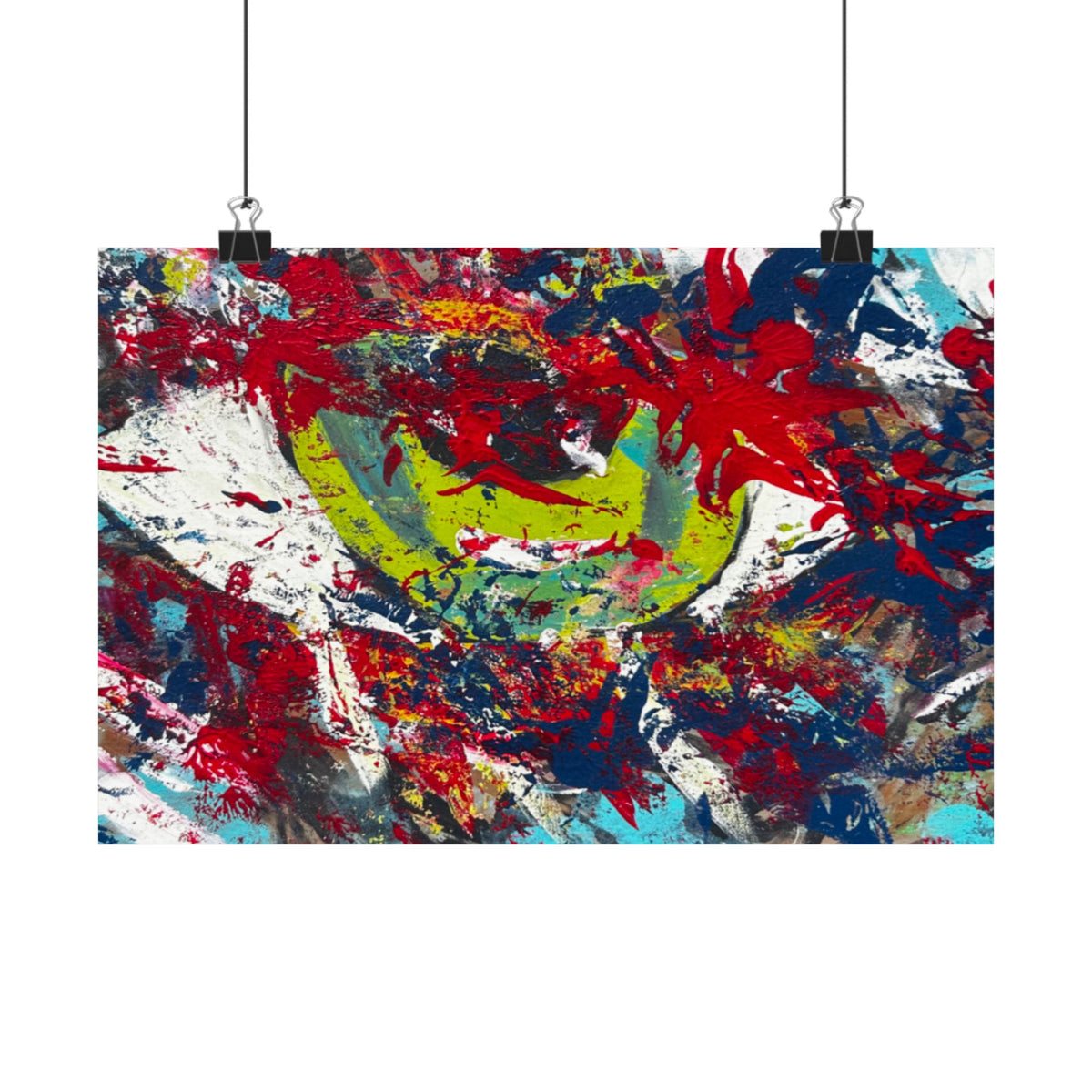 Abstract Color Splash Matte Poster EYE Horizontal Art Print