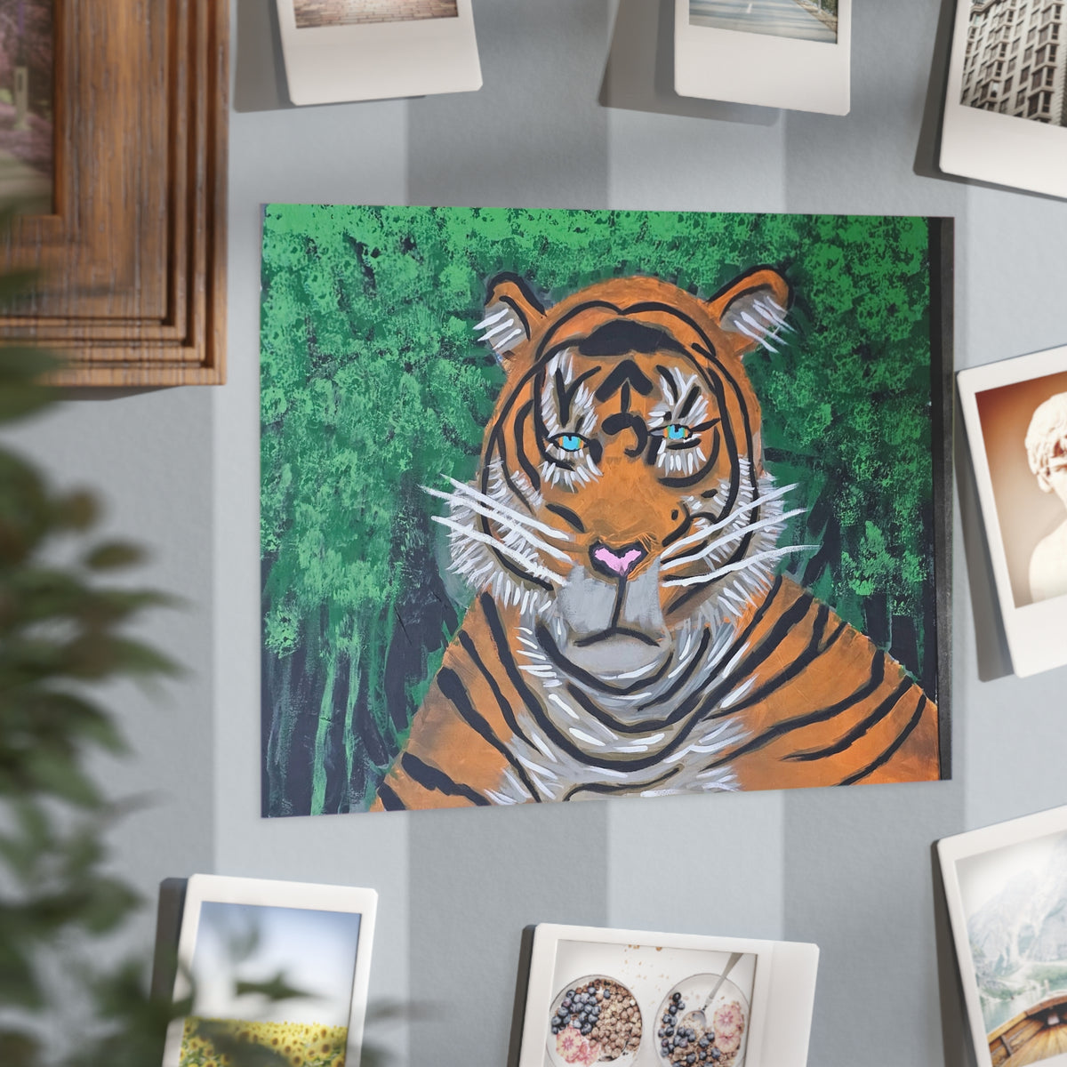 Tiger Portrait Art Print Whimsical Forest Tiger Unframed Print