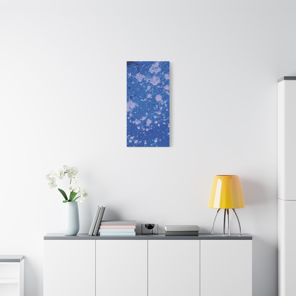Blue Abstract Splatter Canvas Print  Dots (Matte Stretched 1.25")