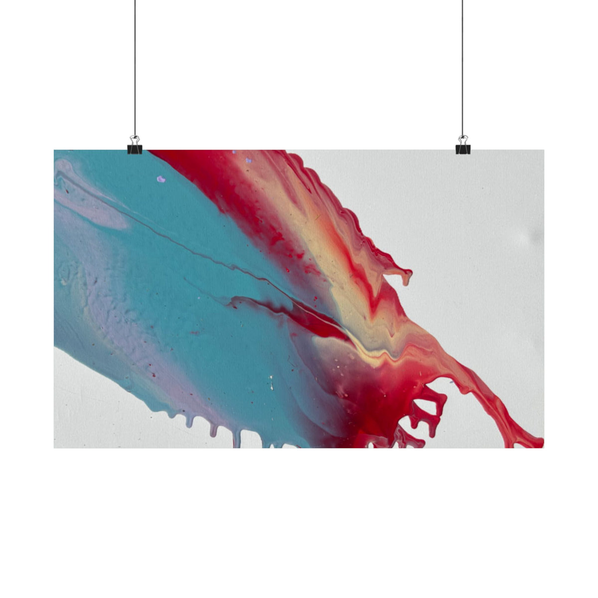 Abstract Paint Splash Matte Horizontal Poster Ceiling Colorful Fluid Art Wall Print