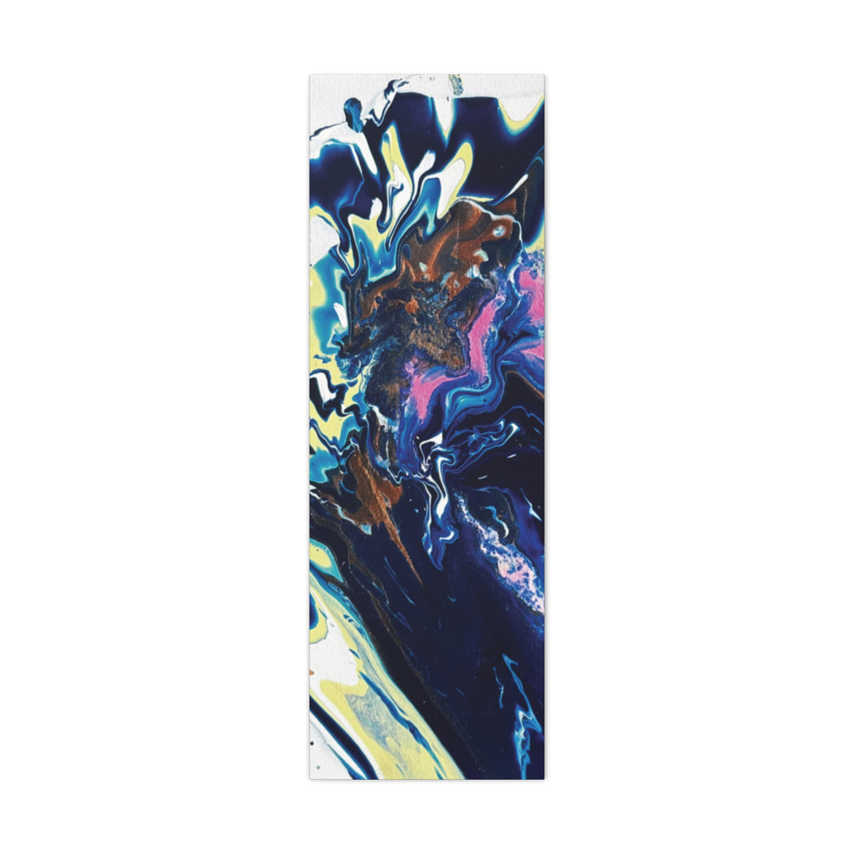 Change Abstract Blue Fluid Art Matte Canvas Print (Stretched Wall Art)