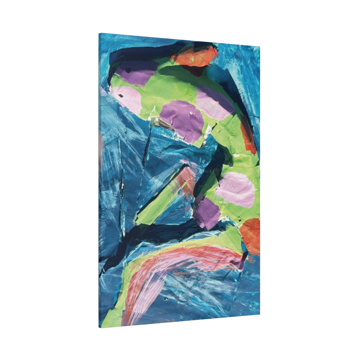 Colorful Koi Fish Canvas Art Vibrant Stretched Matte Wall Decor