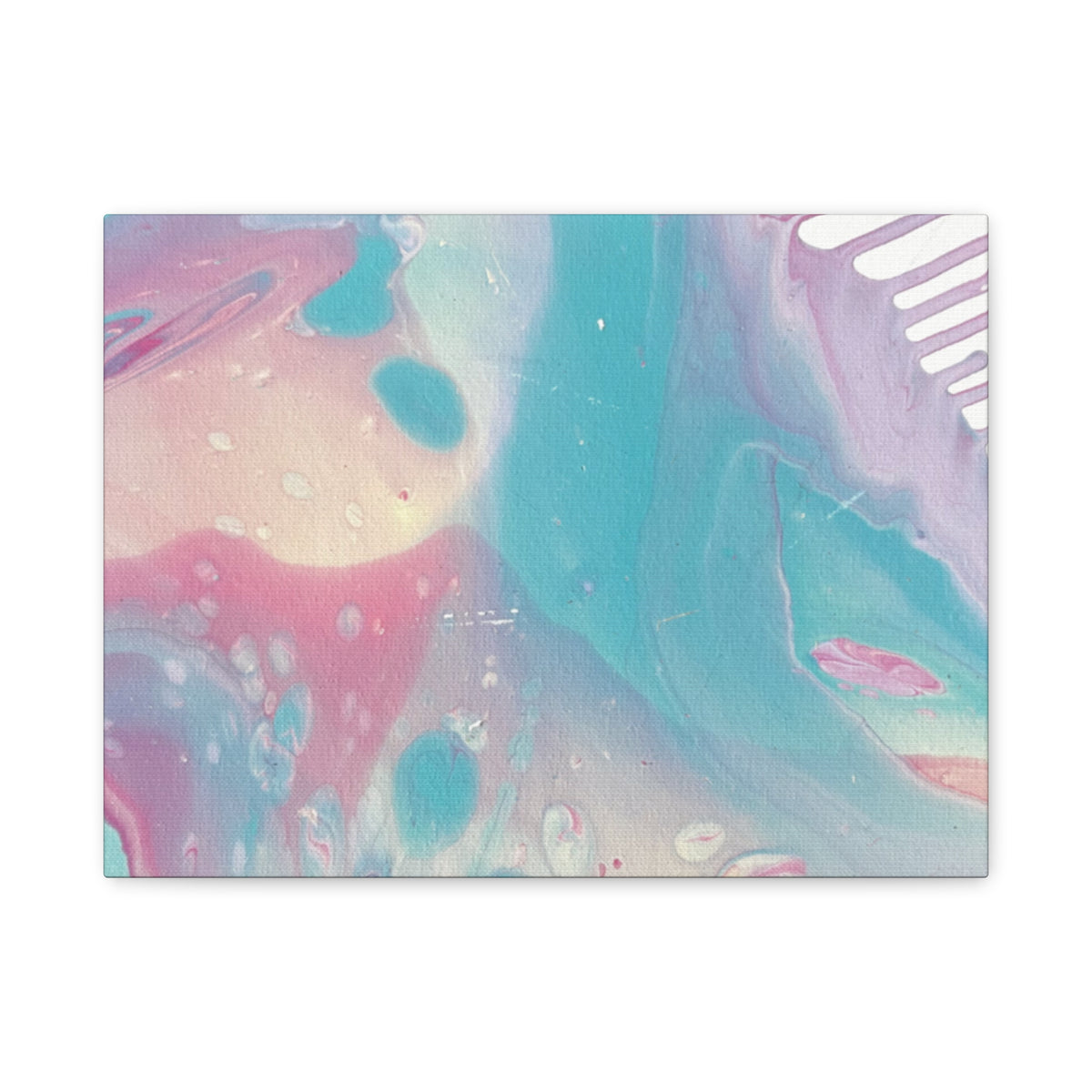 Pastel Fluid Animal Canvas Print Abstract Acrylic Pour Wall Art