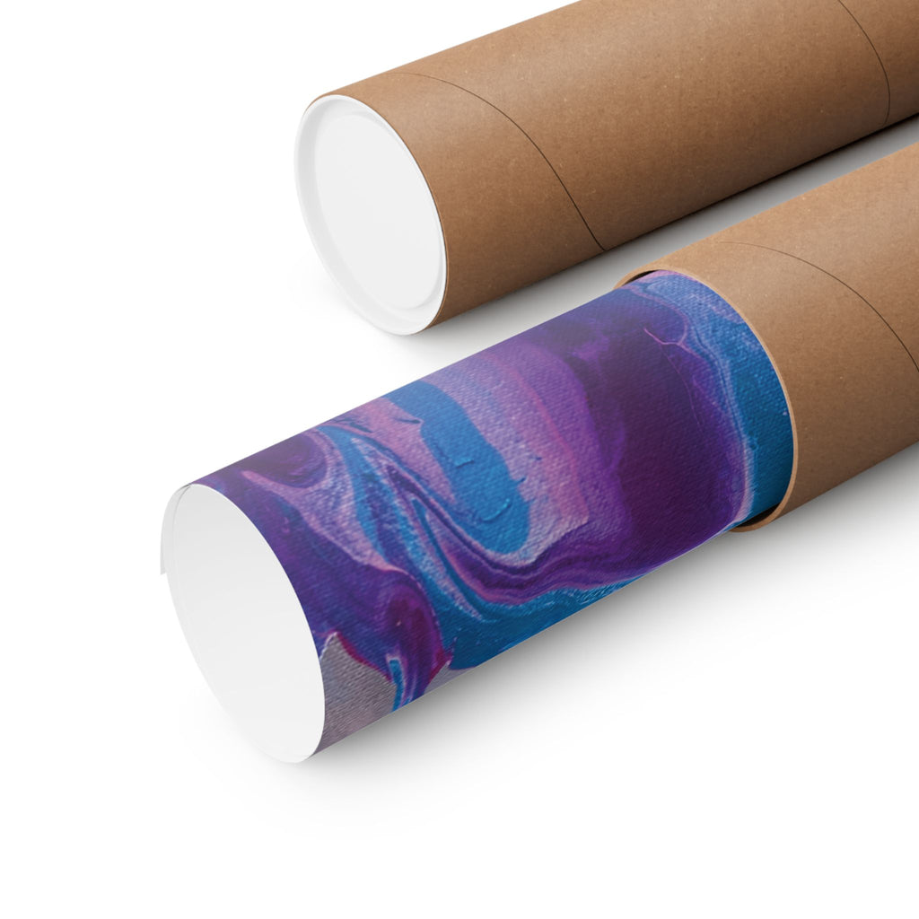 Wave Abstract Purple Fluid Art Matte Poster