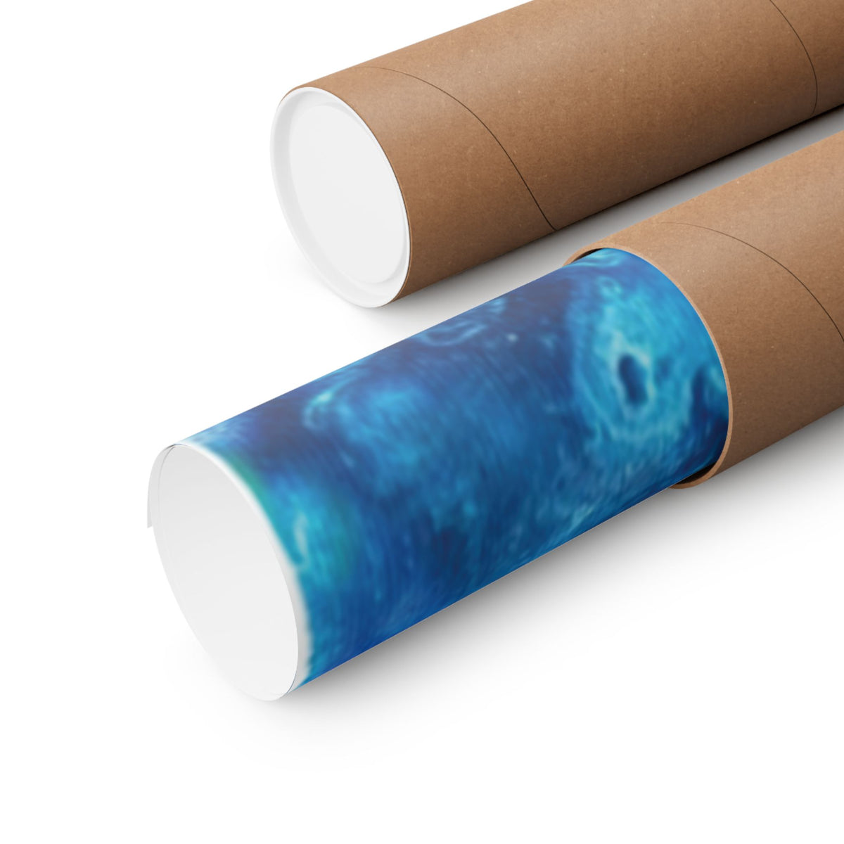 Abstract Ocean Blue Matte Poster Vertical Wall Art Print