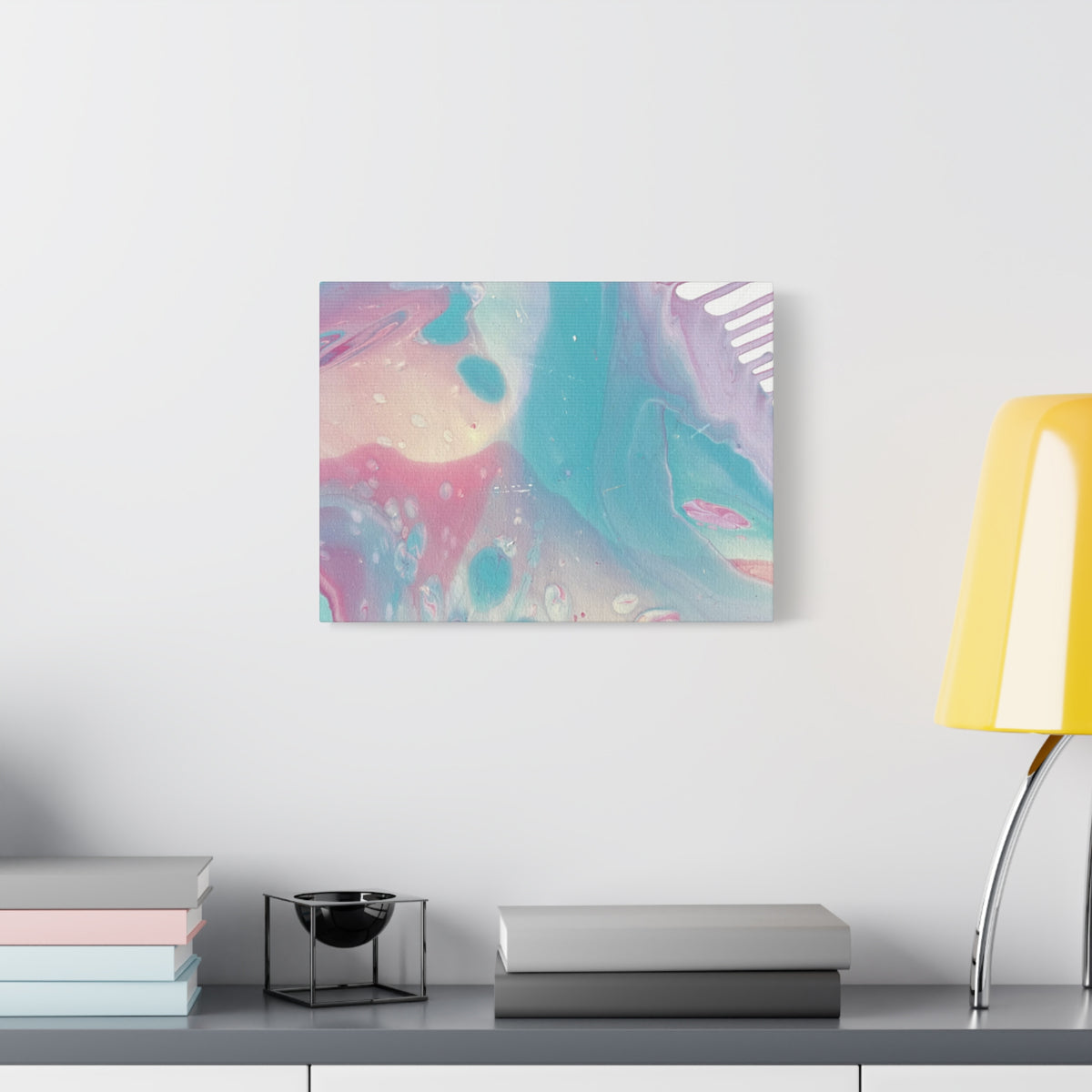 Pastel Fluid Animal Canvas Print Abstract Acrylic Pour Wall Art