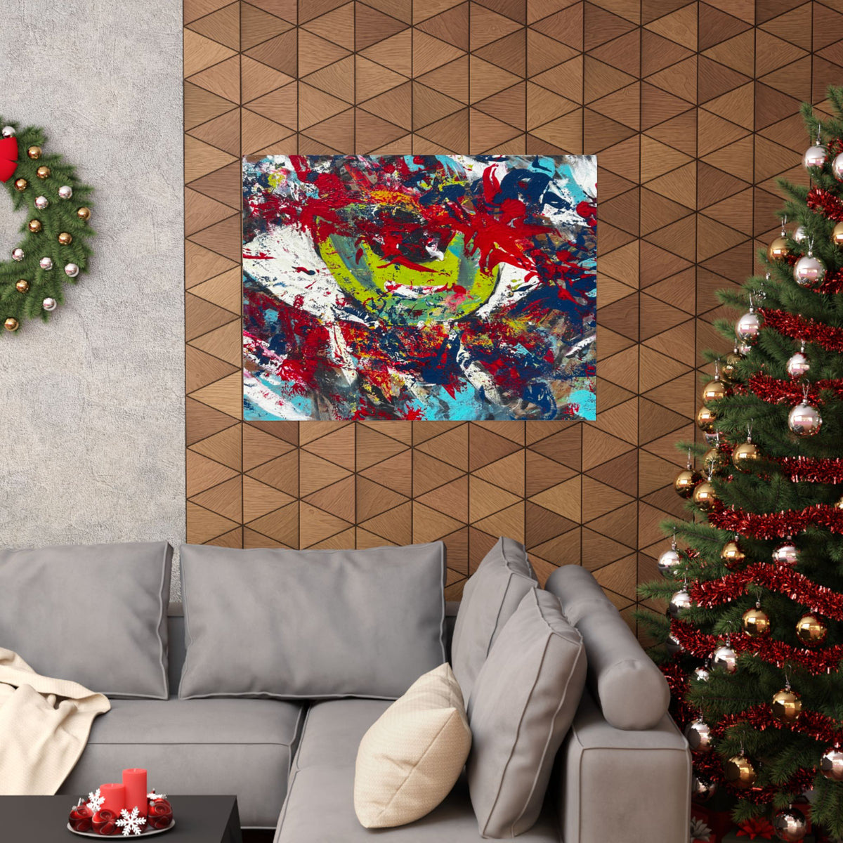 Abstract Color Splash Matte Poster EYE Horizontal Art Print