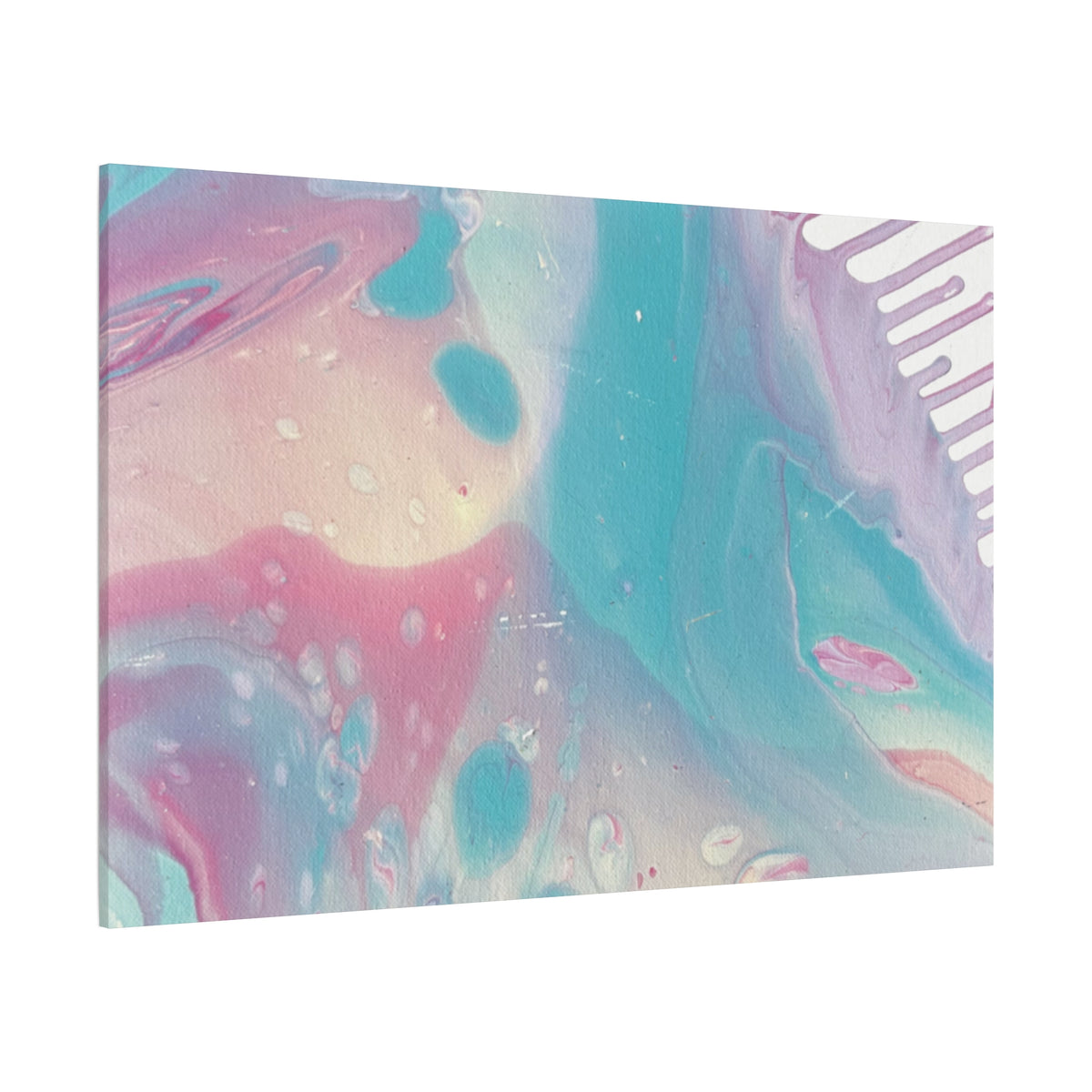 Pastel Fluid Animal Canvas Print Abstract Acrylic Pour Wall Art