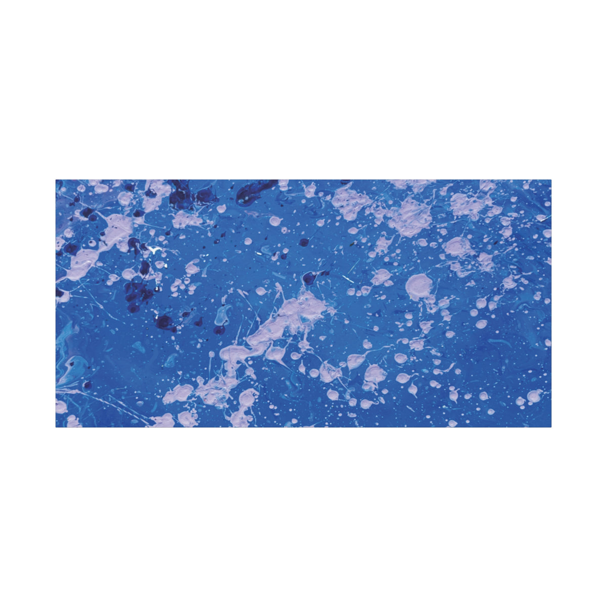 Blue Abstract Splatter Canvas Print  Dots (Matte Stretched 1.25")