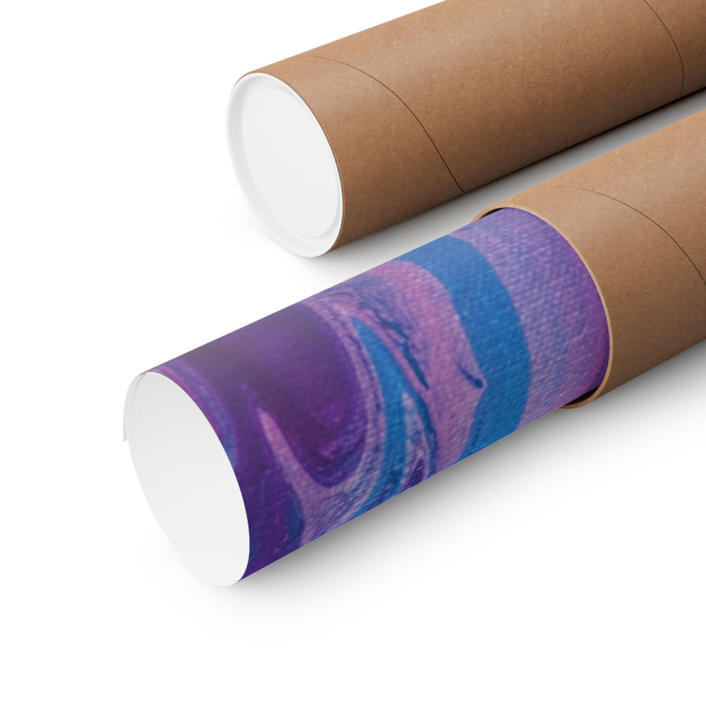 Wave Abstract Purple Fluid Art Matte Poster