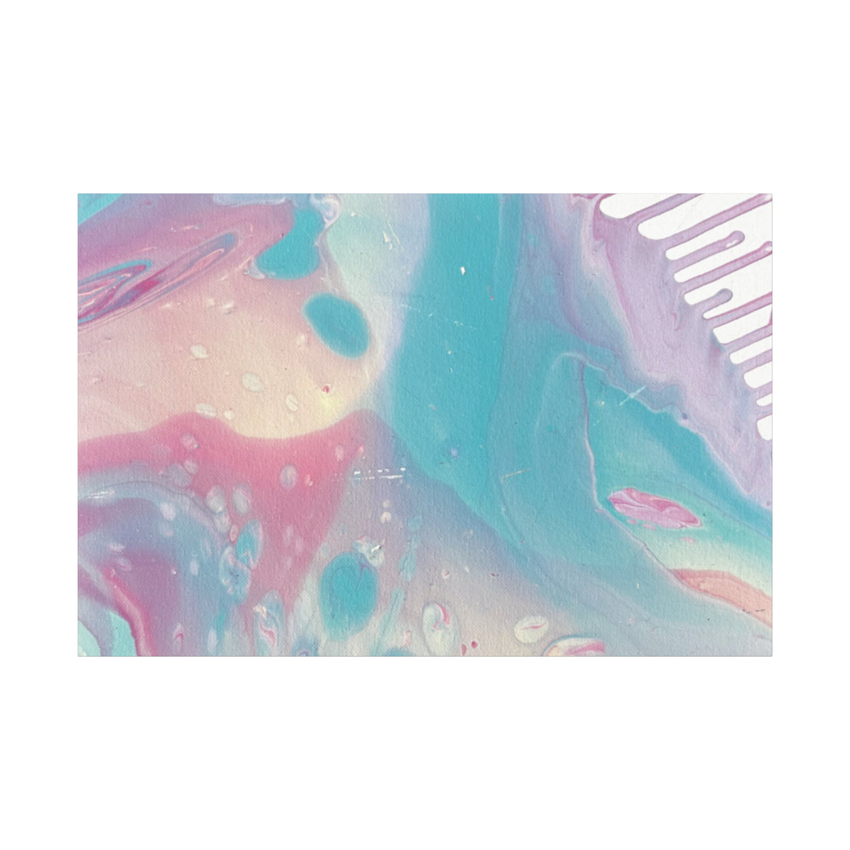Pastel Fluid Animal Canvas Print Abstract Acrylic Pour Wall Art