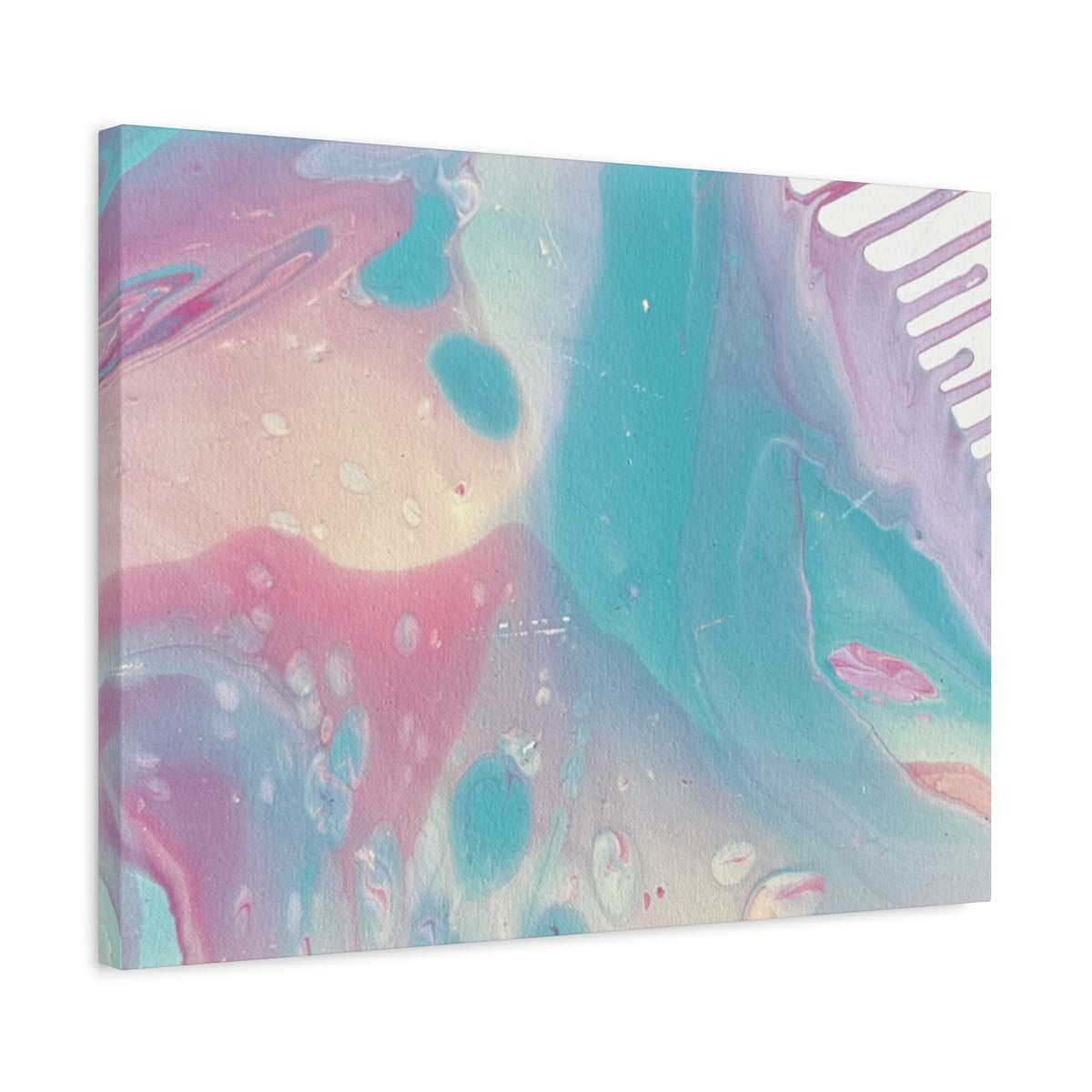 Pastel Fluid Animal Canvas Print Abstract Acrylic Pour Wall Art