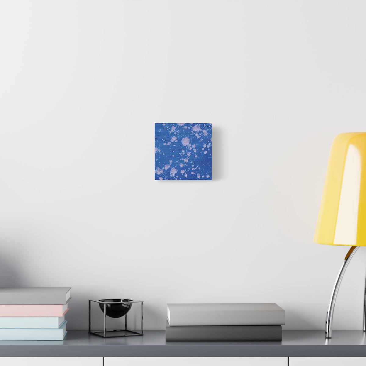 Blue Abstract Splatter Canvas Print  Dots (Matte Stretched 1.25")