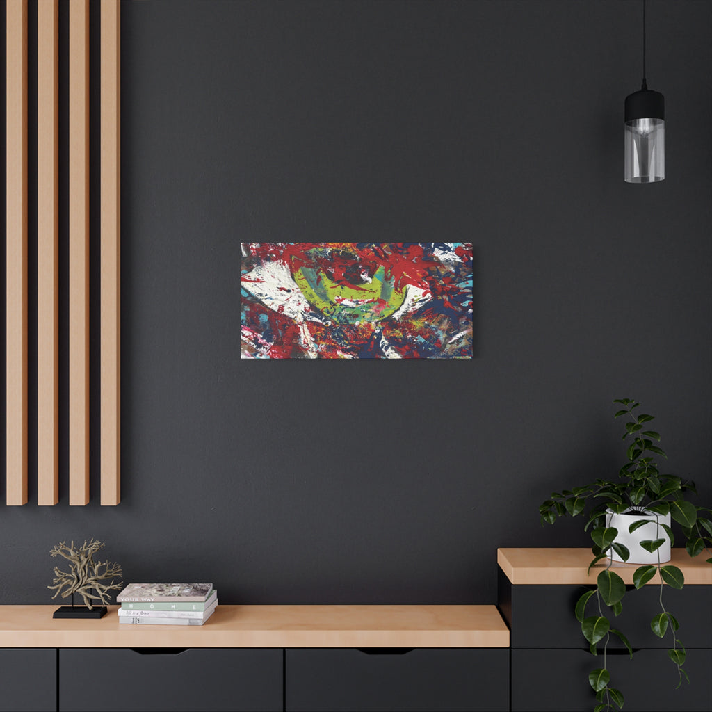 Abstract Burst Matte Canvas Print Eye Colorful Modern Wall Art, Stretched 1.25"