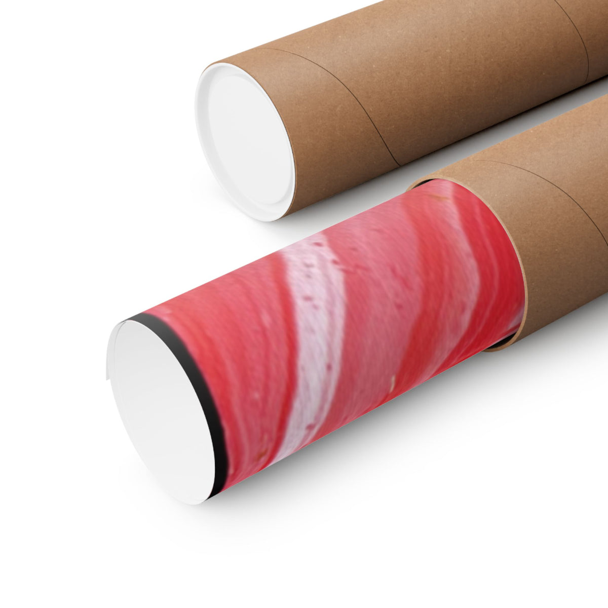 Red Marble Mars Matte Vertical Poster Abstract Red & Cream Wall Art