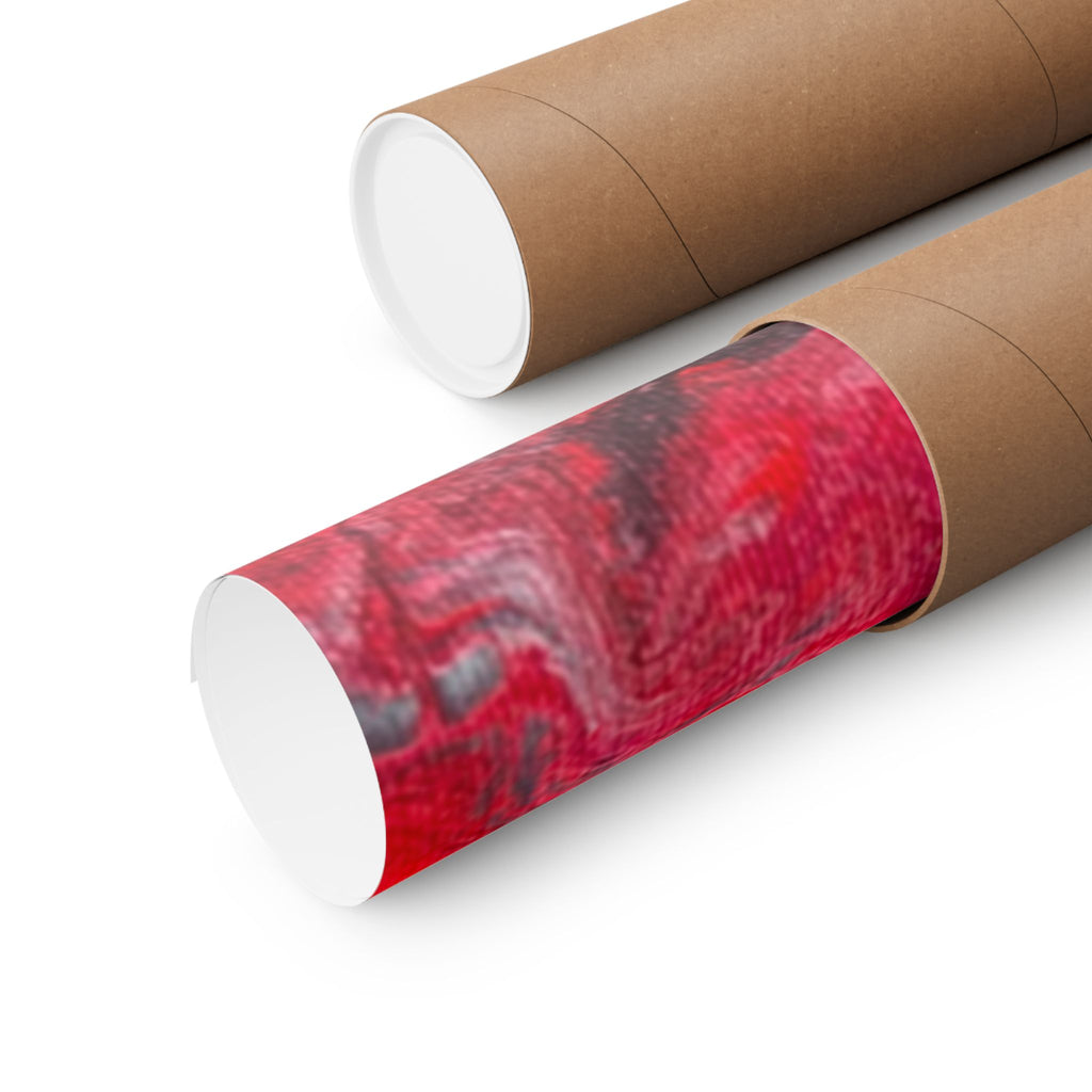Power Abstract Red Fluid Art Matte Poster (Horizontal)