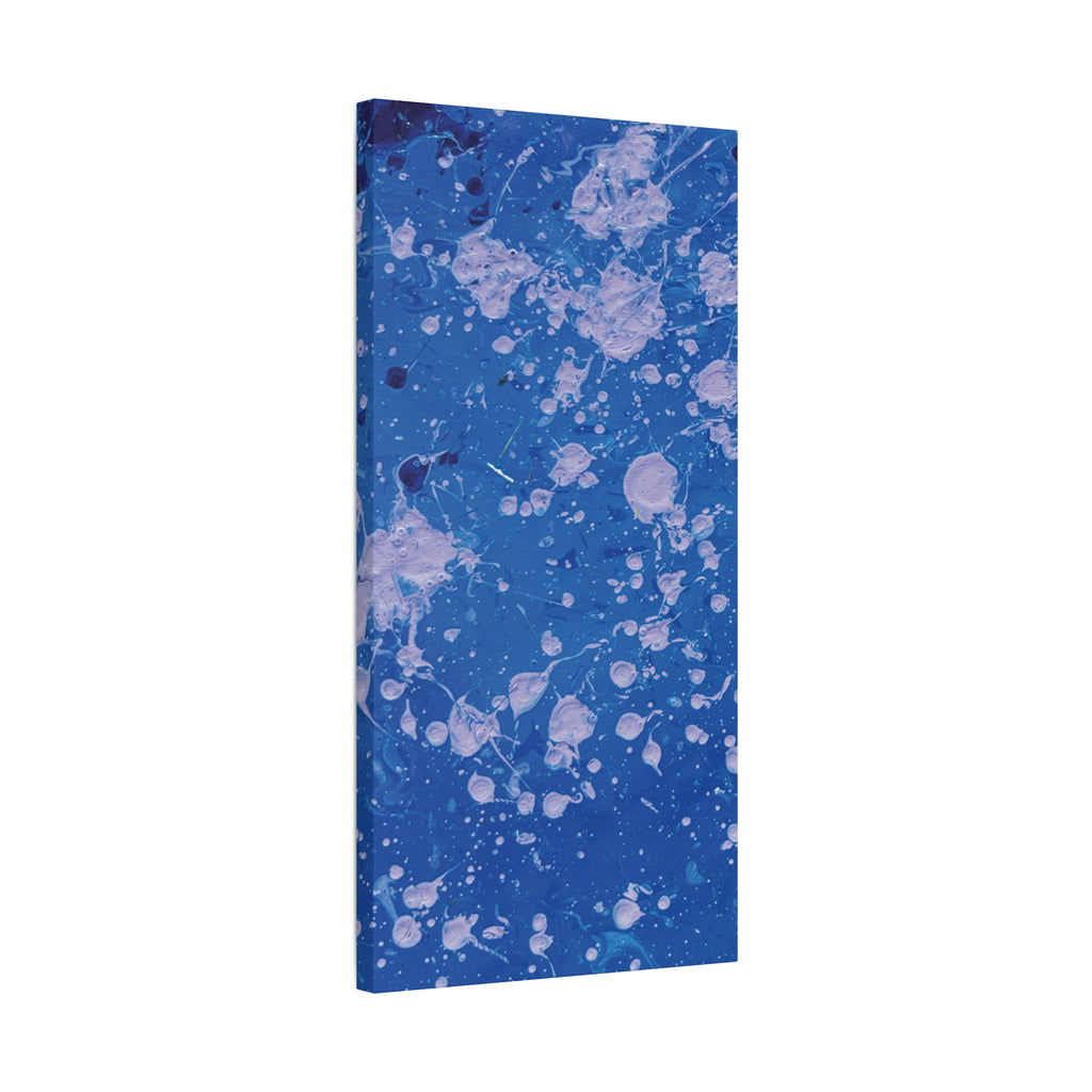 Blue Abstract Splatter Canvas Print  Dots (Matte Stretched 1.25")